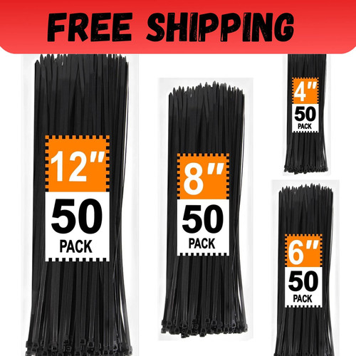 Zip ties assorted sizes - assorted,
